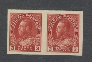 2x Canada Admiral Stamps Pair #138-3c Imperforate MNH VF Guide Value = $100.00