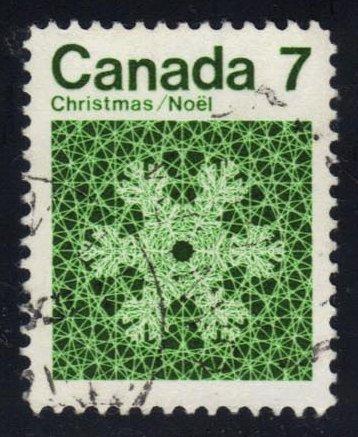 Canada #555 Snowflake, used (0.25)