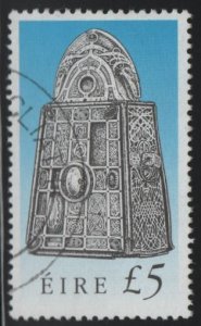 Ireland 1990-95 used Sc 793 5pd St. Patrick's Bell Shrine Type III - Artifact...