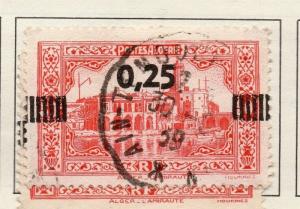 Algeria 1938 Early Issue Fine Used 25c. Surcharged 170542