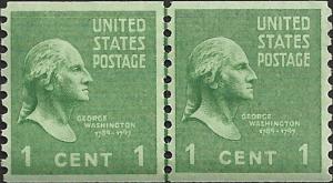 # 839 MNH - Joint Line Pair - SCV-1.40 - GEORGE WASHINGTON