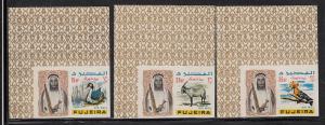 Fujeira Mi#40b-48 MNH Imperf  Birds & Animals