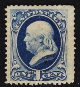 US Stamp #182 1c Ultramarine Franklin  MINT NH SCV $675