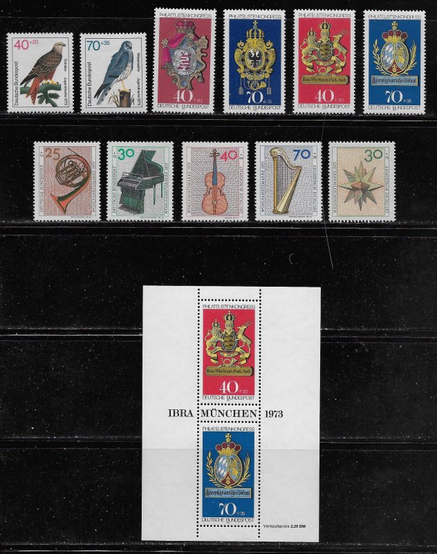 Germany 1973 Year set MNH