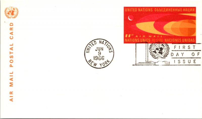 United Nations, New York, Government Postal Card, Worldwide First Day Cover