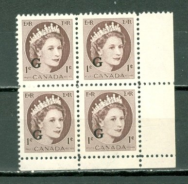 CANADA 1955 G #O40...CORNER  BLK...MNH...$3.00