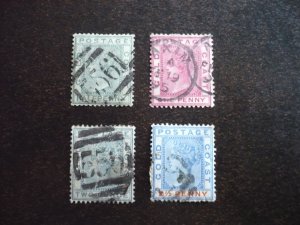 Stamps - Gold Coast - Scott# 11,13-15 - Used Part Set of 4 Stamps