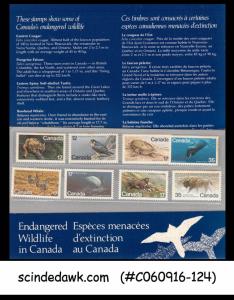 CANADA - 1977 ENDANGERED WILDLIFE / ANIMALS - FOLDER (8 STAMPS MNH)