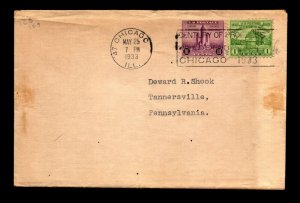 SC# 728 & 729 FDC / No Cachet / Minor Staining - N437