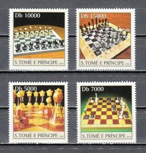 St. Thomas, Mi cat. 2634-2637 A. Chess Board & Pieces issue. ^