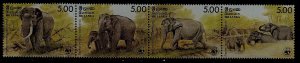 Sri Lanka 803 MNH WWF-86/Elephants SCV70