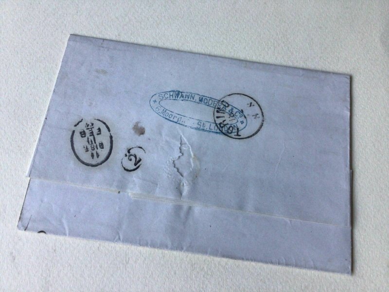 England to Italy 1877  Entire letter stamps cover Ref 54484 