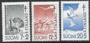 1951 Finland Birds (Scott B107-9) MH