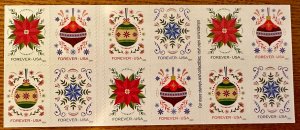 US # 5944b Holiday Joy Forever Complete booklet of 20 2024 mint NH CV $30
