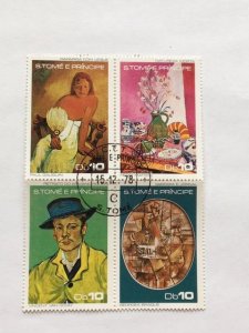 St. Thomas & Prince Island–1978–Set of “Art” Stamps –SC# 491a-e-CTO