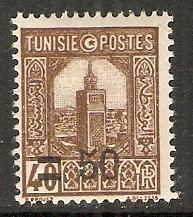 Tunisia 1930 Scott 121 No. 85 Surcharged MNH