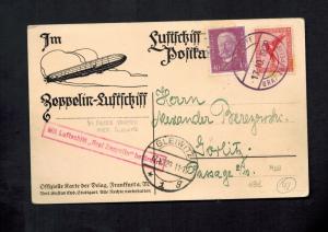 1929 Gleiwitz Germany Graf Zeppelin postcard Cover Gorlitz LZ 127 SIlesia Flight