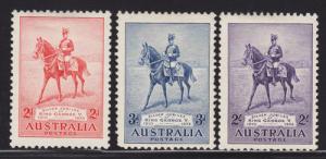 Australia Sc 152-154 MLH. 1935 KGV Silver Jubilee cplt, F-VF