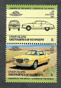 St. Vincent Grenadines - Union Island #142 Cars MNH attached pair