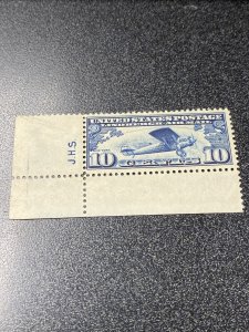 US Airmail C10 Lindbergh Tribute Mint Never Hinged - Engraver Initial ( Single )