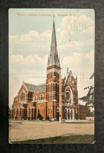 1915 Roman Catholic Cathedral Victoria British Columbia Canada to MA RPPC Cover