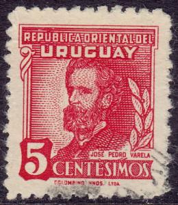 Uruguay - 1945 - Scott #542 - used - José Pedro Varela