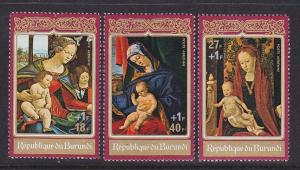 Burundi CB26-28 MNH 1972 Christmas Full Airmail Semi Postal Set VF