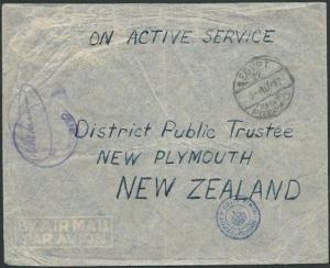 NEW ZEALAND FORCES IN EGYPT 1942 cover double censor.......................42864