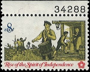 U.S. Scott # 1479  1973 8c bl, blk, yel & red Litho& Drummer  ; TAGGED mint-n...