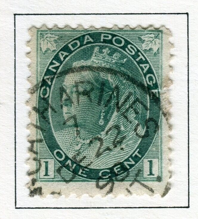 CANADA; 1898 early QV Maple Leaf issue fine used Shade of 1c. value