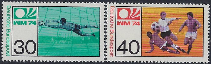 Germany 1146-47 MNH 1974 Soccer (ad1244)