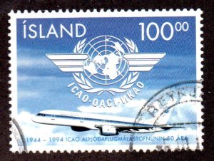 ICELAND 792 USED BIN $1.00 AIRPLANE