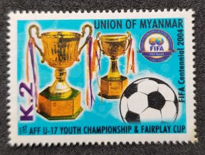 *FREE SHIP Myanmar 100th Anniv FIFA 2004 Football Games Sport (stamp MNH *c scan