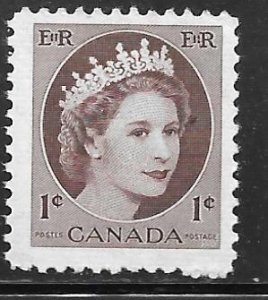 Canada 337: 1c Queen Elizabeth II, MNH, F-VF