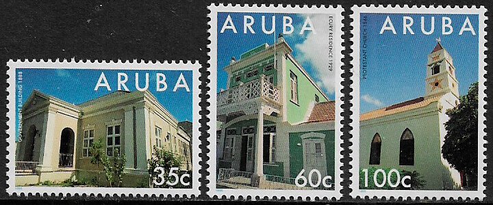 Aruba #113-5 MNH Set - Architectural Landmarks