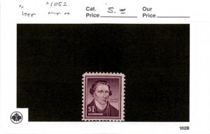 United States Postage Stamp, #1052 Mint NH, 1955 Patrick Henry (AB)