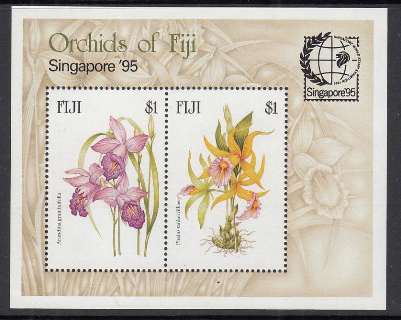 Fiji 740 Flowers Souvenir Sheet MNH VF