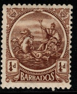 BARBADOS SG217 1921 ¼d BROWN MTD MINT