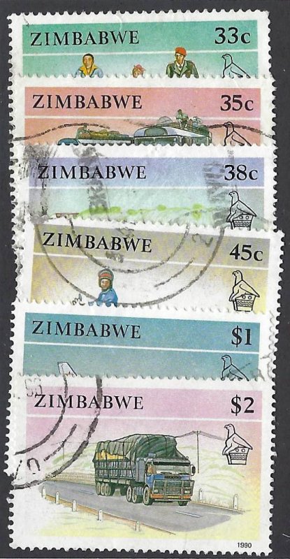 pb3393 Zimbabwe 626-31 used  cv $4.25 bin $2.00