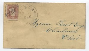 1860s Newburgh OH #65 cover FREE cancel [h.4925]