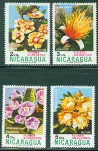 Nicaragua Scott 932-5 short Flower set