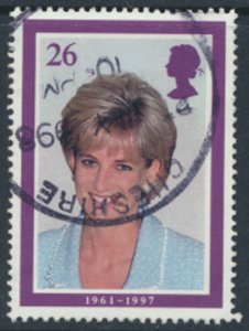 GB   Sc# 1792  SG 2022  Used Princes Diana 1998  see details  / scans