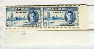 JAMAICA; 1946 early GV I Victory issue MINT MNH CORNER Pair