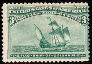 United States Scott 232 Unused hinged.