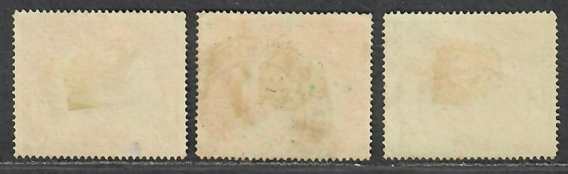 $Pakistan-Bahawalpur Sc#O7-O9 used, VF, complete set, Cv. $40