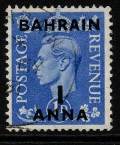 BAHRAIN SG72 1950 1a on 1d LIGHT ULTRAMARINE FINE USED