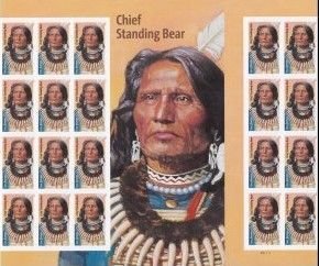 US #5798a Chief Standing Bear Imperf NDC Pane of 20 MNH