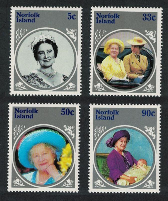 Norfolk Life and Times of Queen Elizabeth the Queen Mother 4v SG#364-367