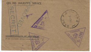 UK GB 1941 ARMY SIGNAL CORP OHMS APPROVED SECRET WWII COVER