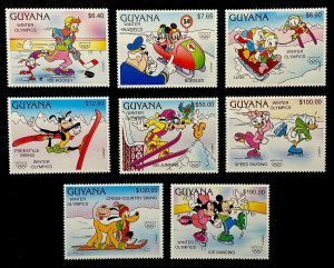 Guyana 1991 MNH Stamps Scott 2453-2460 Sport Olympic Games Disney